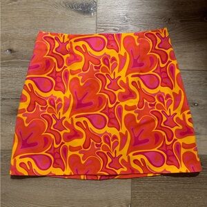 Multi-colorful 70s miniskirt